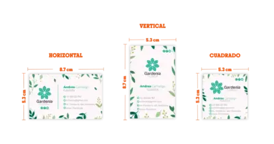medidas de las tarjetas de presentación